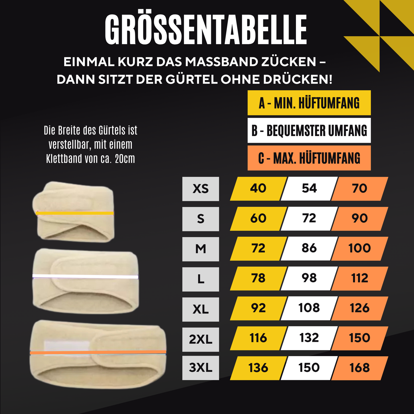 SENIORI Nierenwärmer XS–3XL Rückenwärmer Wolle Wärmegürtel Made in EU - Beige