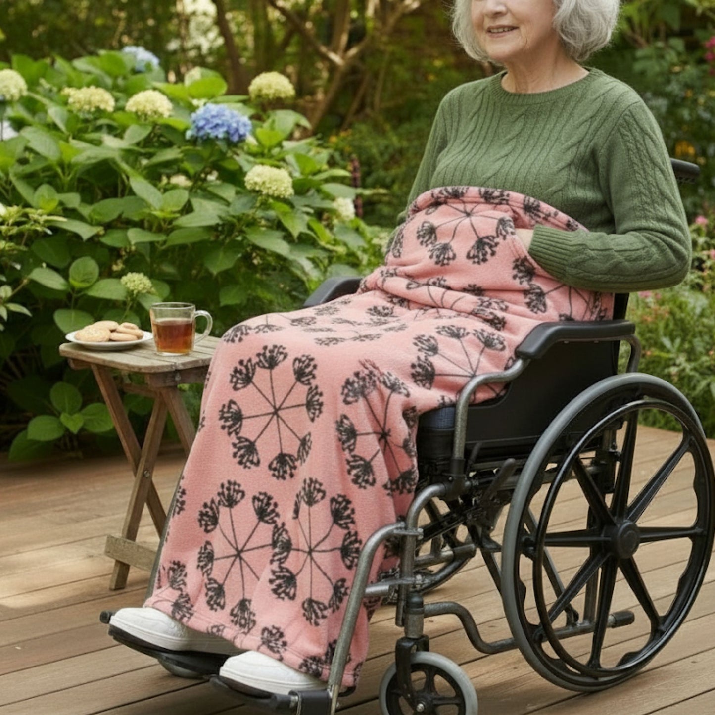 SENIORI Rollstuhldecke Decke für Rollstuhl warme Beindecke für Rollstuhlfahrer