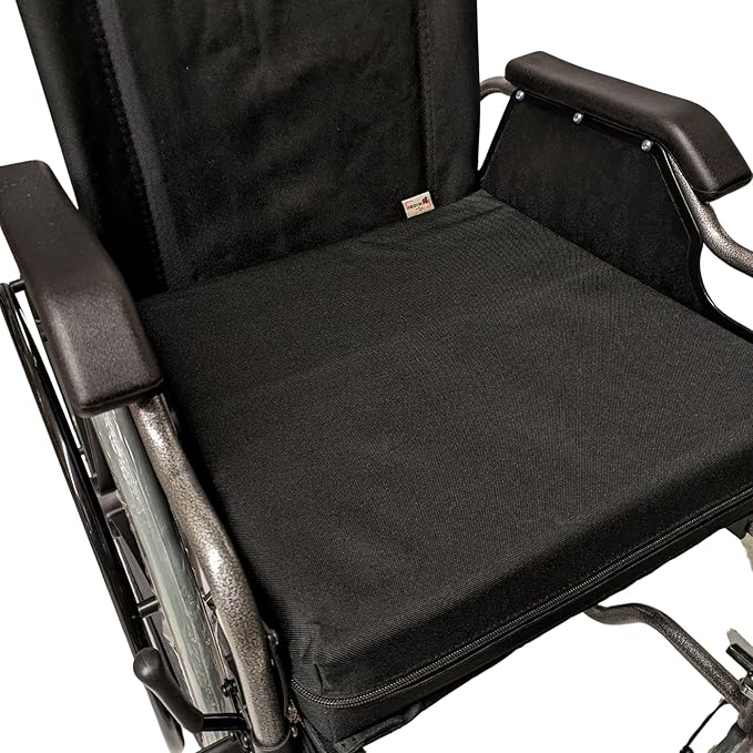 SENIORI Rollstuhlkissen Sitzkissen für Rollstuhl Sitzerhöhungv 42 x 42 x 8 cm Antidekubitus Kissen mit doppelter Schaumstoffschicht