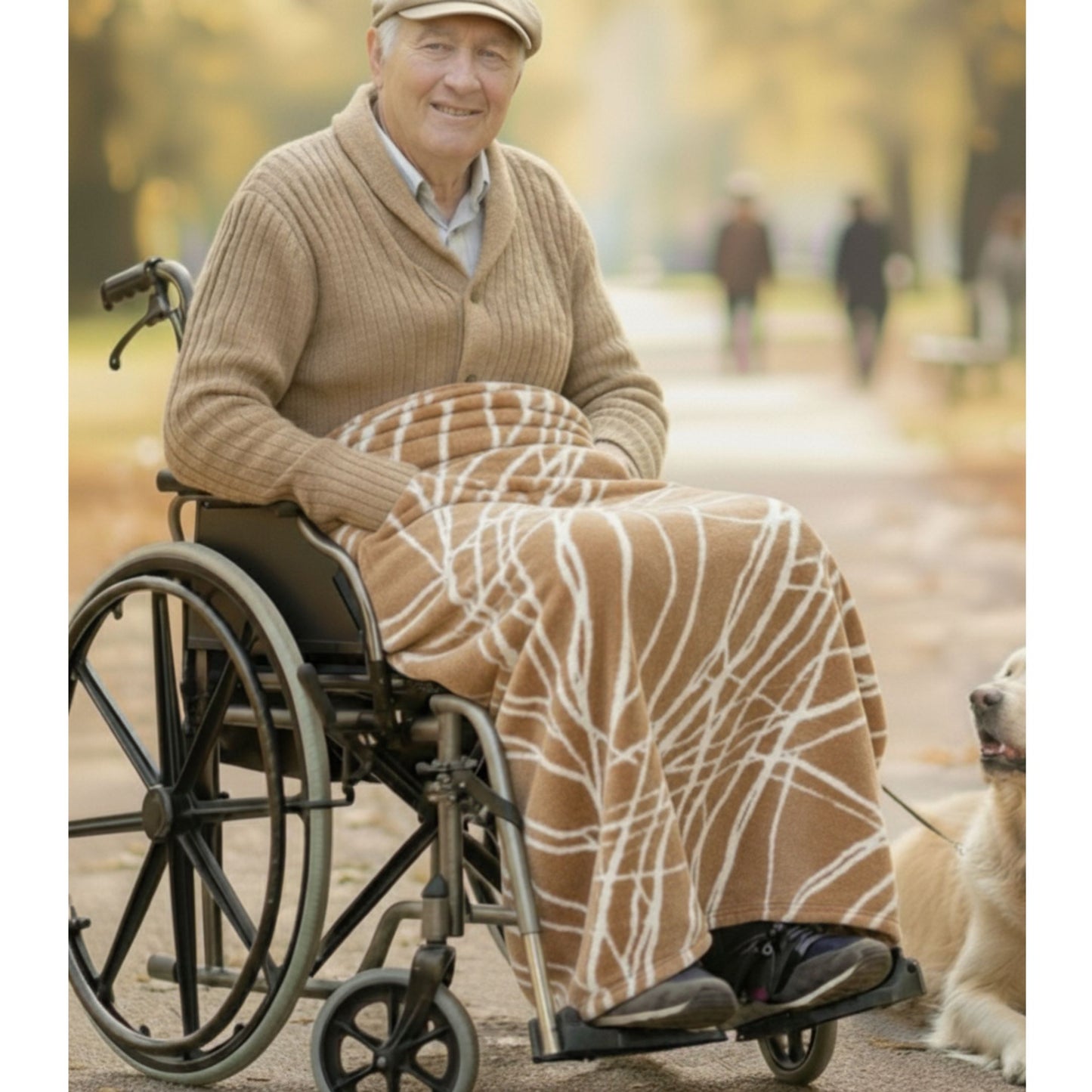 SENIORI Rollstuhldecke Decke für Rollstuhl warme Beindecke für Rollstuhlfahrer