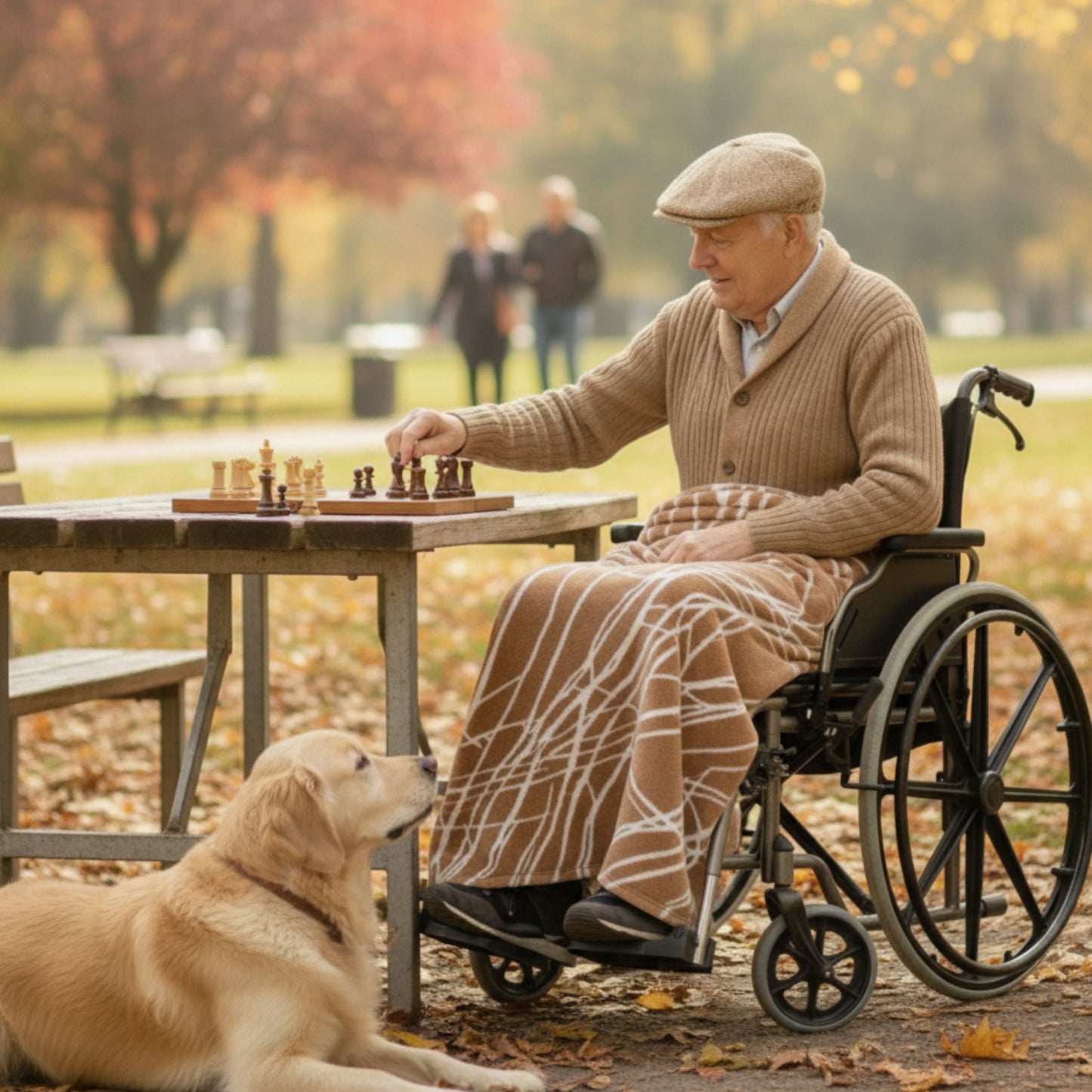 SENIORI Rollstuhldecke Decke für Rollstuhl warme Beindecke für Rollstuhlfahrer