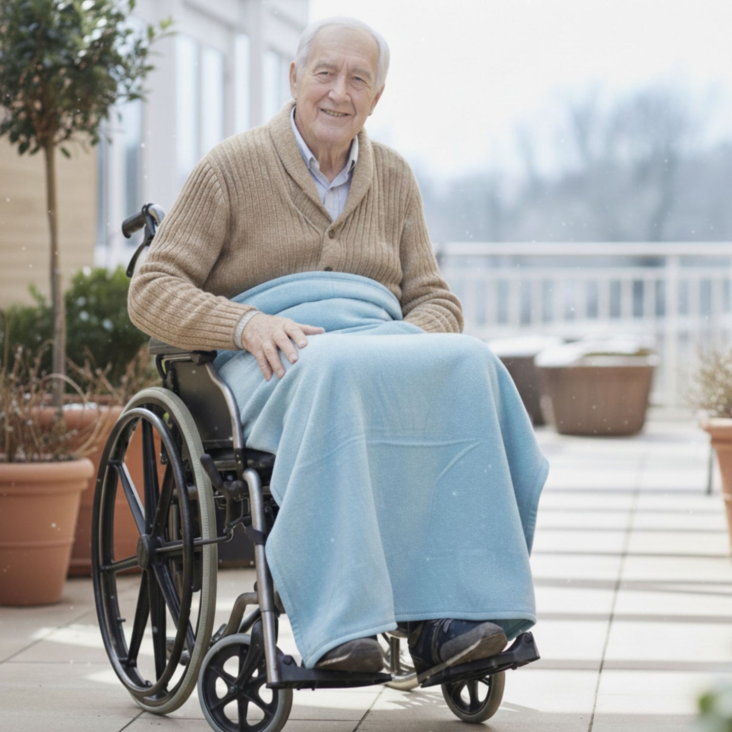 SENIORI Rollstuhldecke Decke für Rollstuhl warme Beindecke für Rollstuhlfahrer