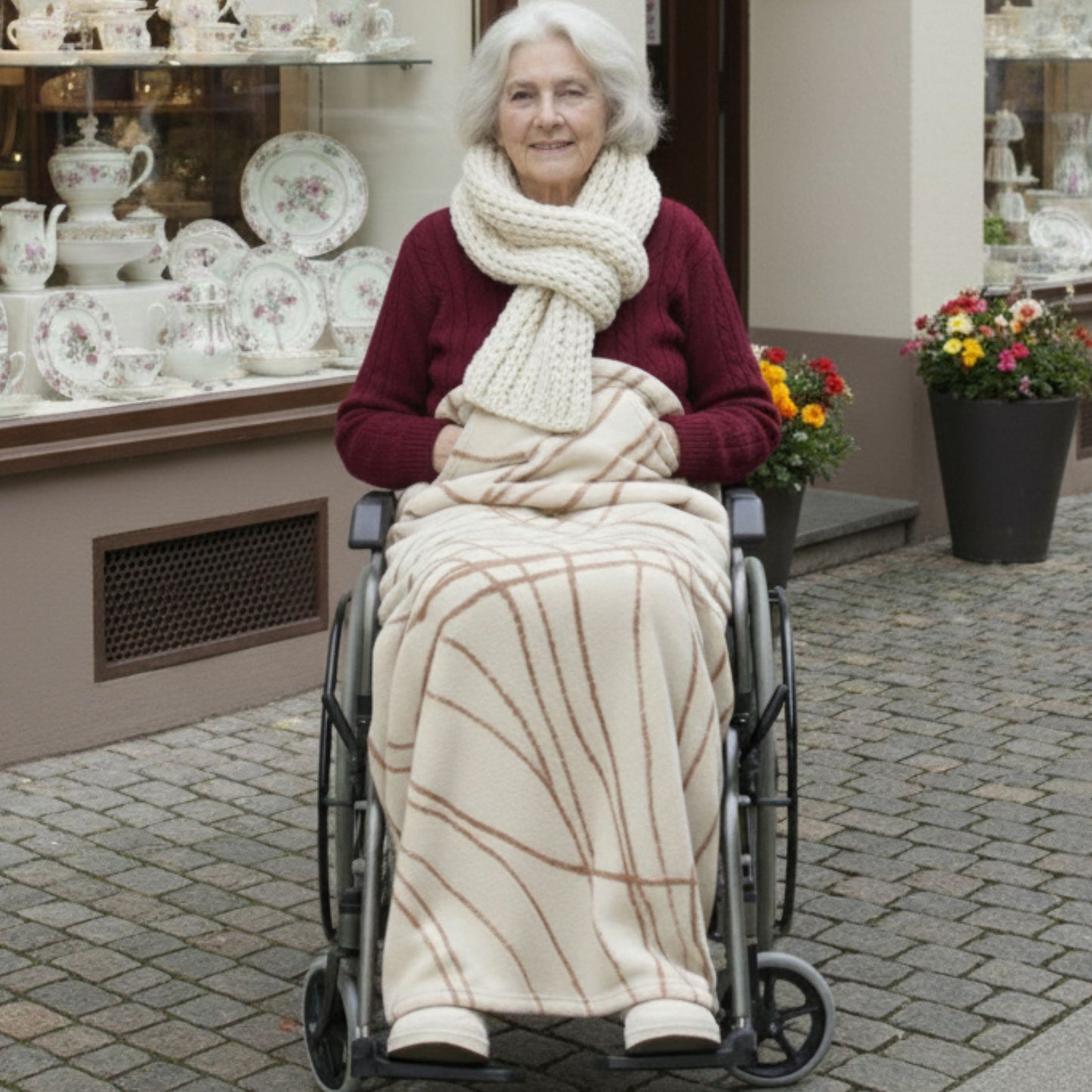 SENIORI Rollstuhldecke Decke für Rollstuhl warme Beindecke für Rollstuhlfahrer