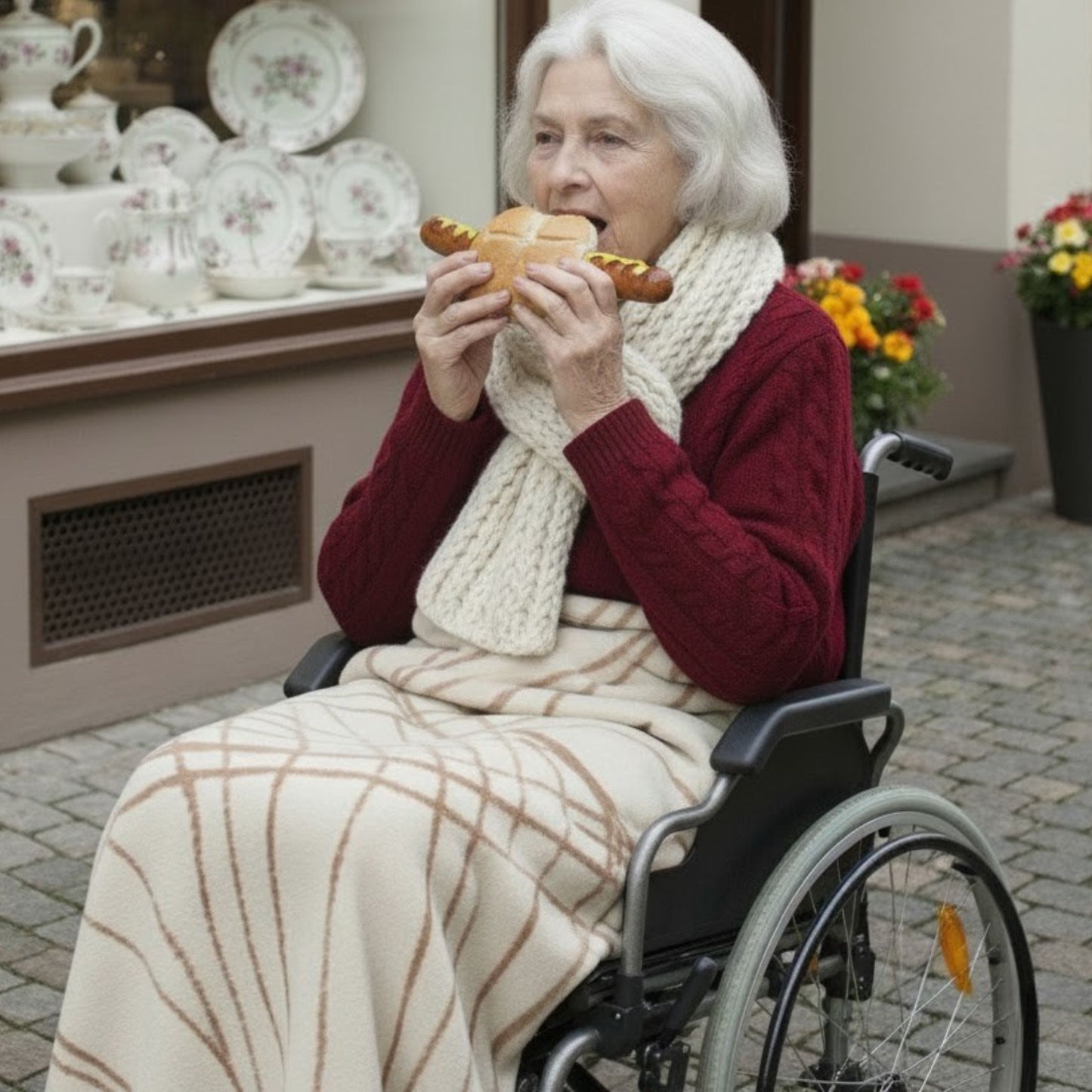SENIORI Rollstuhldecke Decke für Rollstuhl warme Beindecke für Rollstuhlfahrer