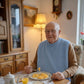 SENIORI Lätzchen Erwachsene 2er Set Baumwolle 50x100 Essschutz Blau und Grau