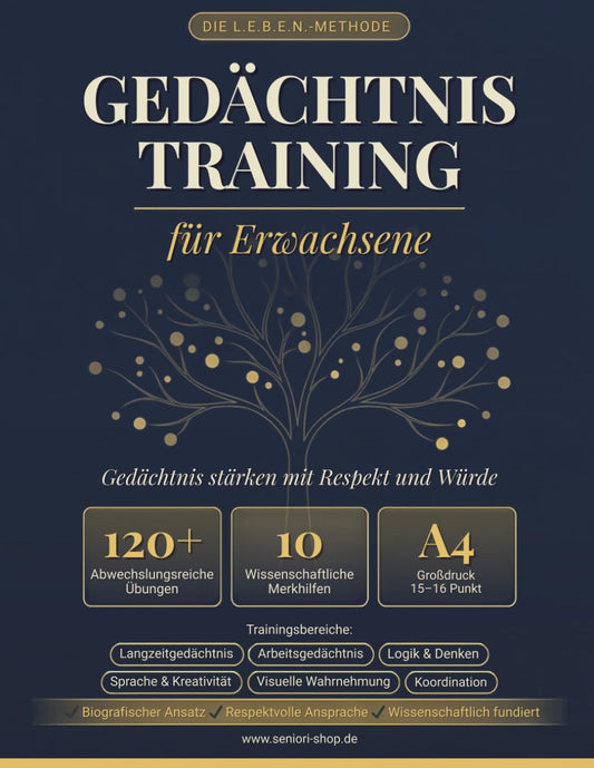 Gedächtnistraining für Erwachsene A4 Großdruck