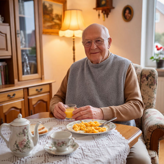 SENIORI Lätzchen Erwachsene 2er Set Baumwolle 50x100 Essschutz Grau und Grau