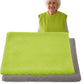 SENIORI Lätzchen Erwachsene 2er Set Baumwolle 50x100 Essschutz Grün und Grau