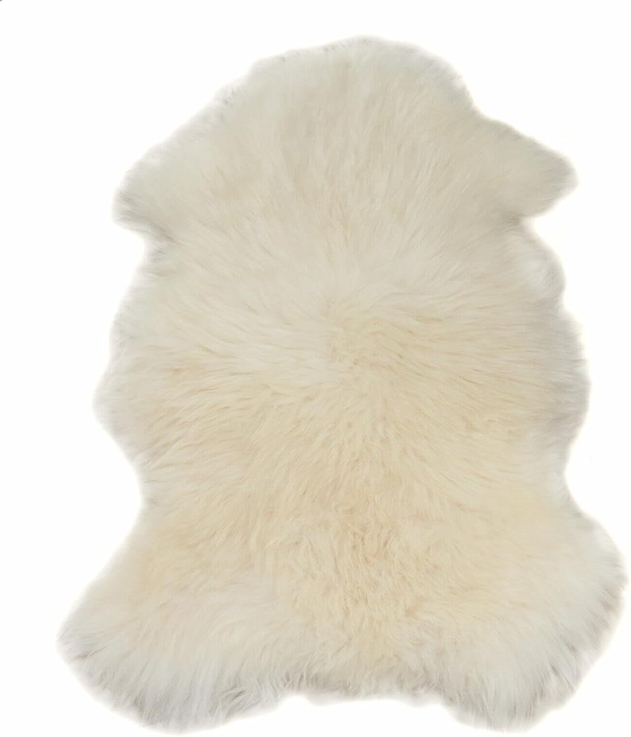 Aves-24 SCHAFFELL Lammfell Naturfell ECHTES 100% Fell 110 bis 120 cm Länge Weiß Weich Teppich
