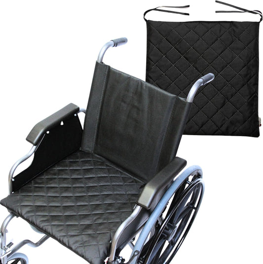 SENIORI Sitzkissen 44x44 cm für Rollstuhl, wasserdichtes Rollstuhlkissen, rutschfeste Rollstuhlauflage mit eleganter Steppung